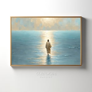 Jesus Walking on Water, DIGITAL PRINTABLE, Jesus Art, Bible Art, WALL Art, Christian Faith Art Home Decor Print