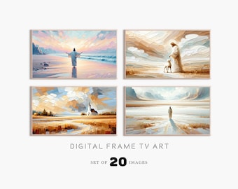 Samsung Frame TV Art, Set of 20 Christian Arts For Frame TV, Jesus Digital Download Tv Art