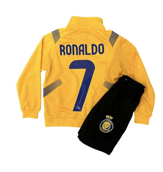 Cristiano Ronaldo Alnassr Kids Soccer Tracksuit Ronaldo