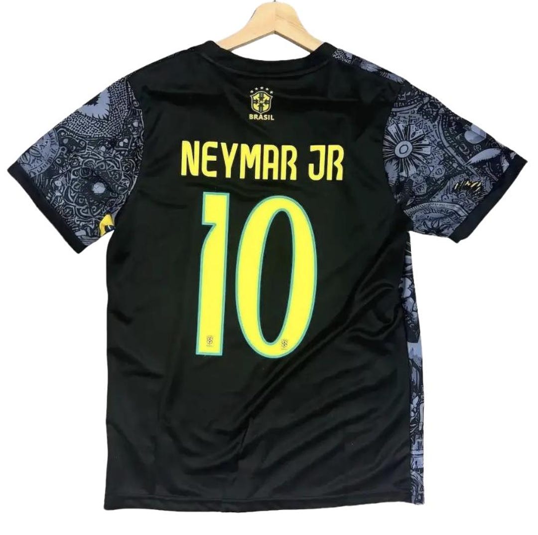 Neymar Jr Adult Brazil Jersey: Cristo Limited Edition Black Jersey