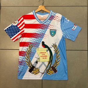 Half Guatemala Half USA Jersey - High-Quality Fabric for Versatile Wear, Ideal for Various Occasions