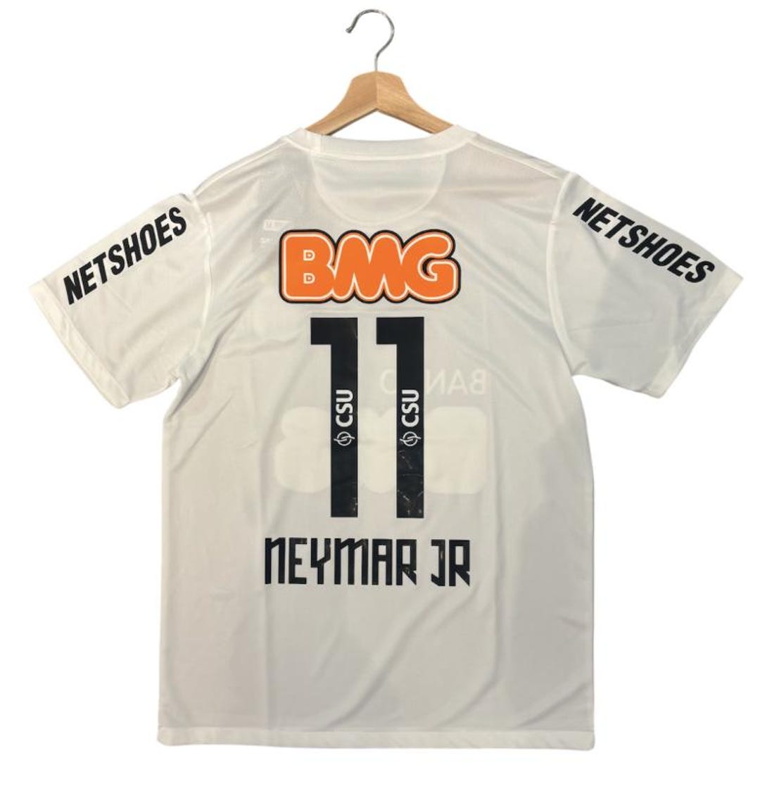 Neymar Santos Adult Retro Soccer Jersey: Number 11, BMG NETSHOES
