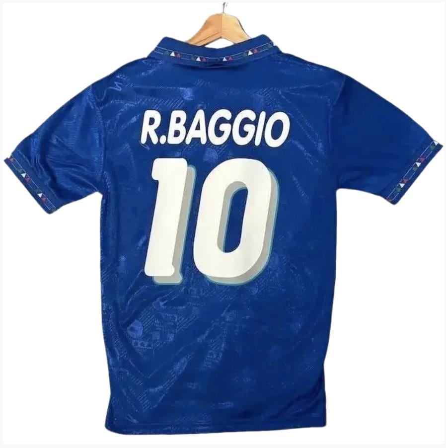 Retro Italy Adult Soccer Jersey: Roberto Baggio, Italian Flag