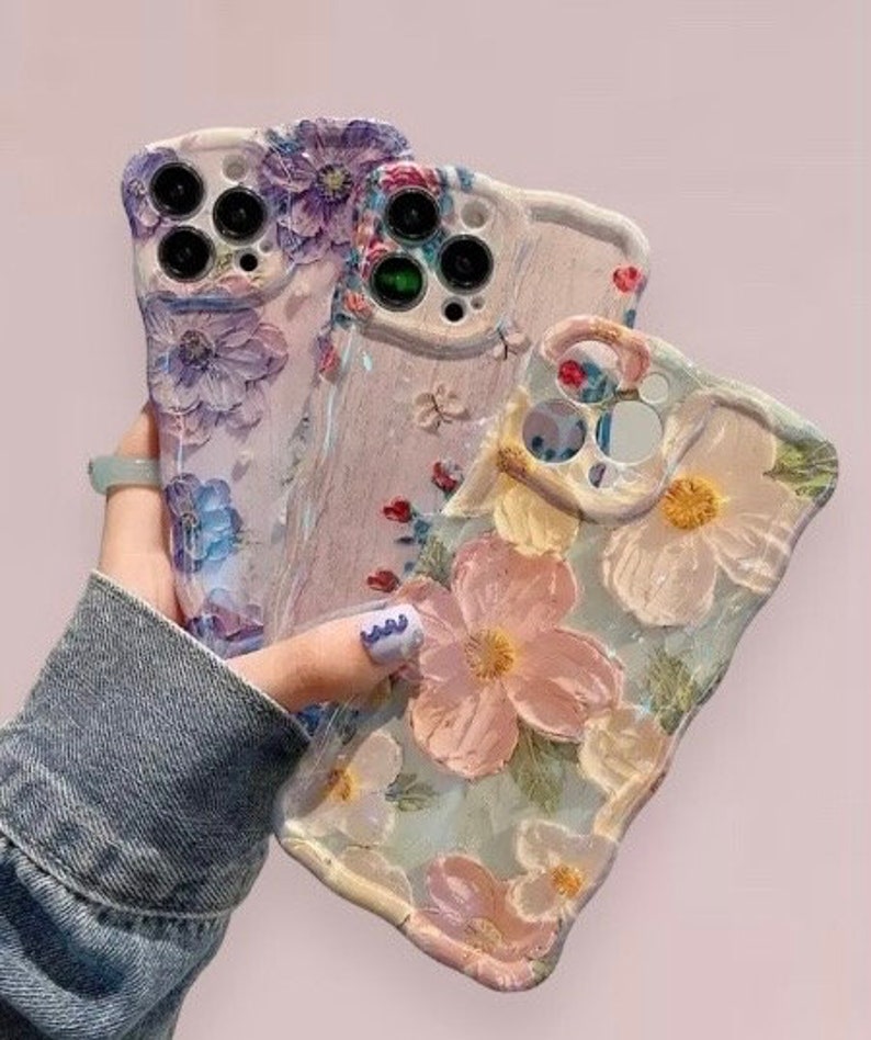 Coque de Téléphone souple à fleurs vintage coloré, Phonecase Flowers Vintage Colorful Personalised floral case cover custom iPhone image 1