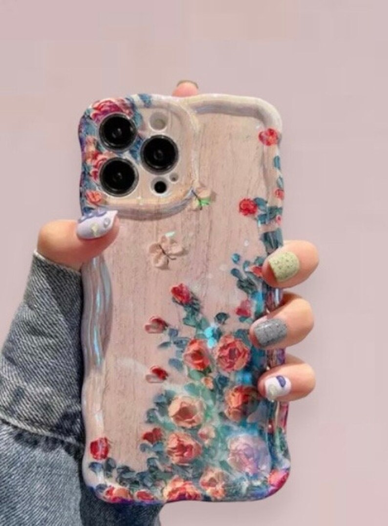 Coque de Téléphone souple à fleurs vintage coloré, Phonecase Flowers Vintage Colorful Personalised floral case cover custom iPhone 1