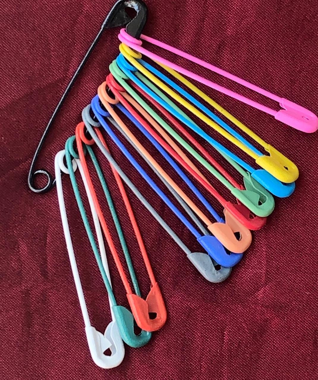 Baby Pins, Diaper Pins, Safty Pins. Colored Pins, Colored Diaper Pins.  Vintage Diaper Pins. 