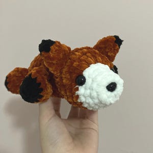 Crochet Fox Plushie, Handmade Stuffed Animal Toy