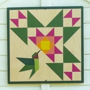 The Hummingbird Garden Quilt:  Greenhouse / Garden / Chicken Coop Art Decor Quilts