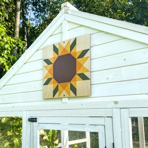 The Sunflower Garden Quilt: Gewächshaus / Garten / Hühnerstall Art Decor Quilts