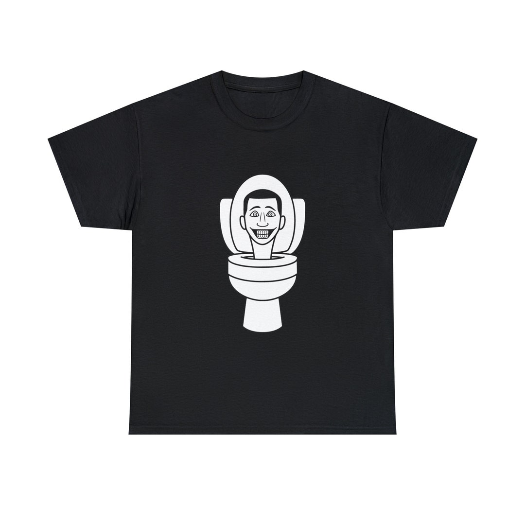 Skibidi Toilet Meme the Staring Toilet Head Tee Etsy