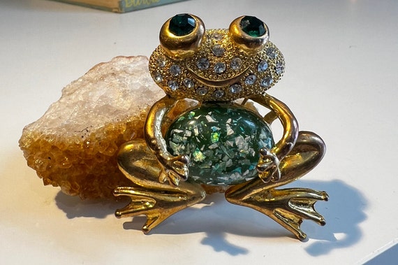 Whimsical Frog Brooch - image 1