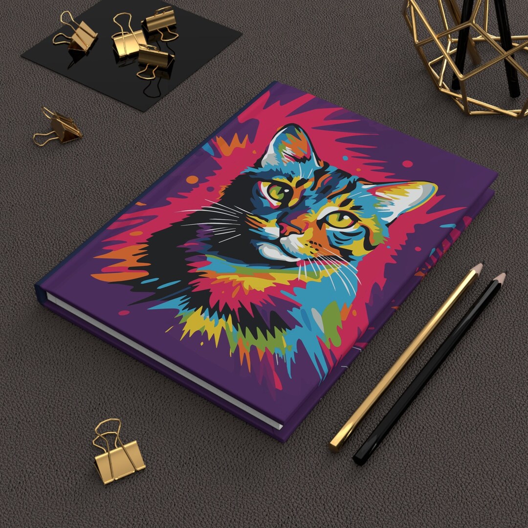 Personalized Pop Art Journal Pop Art Decor Cat Notebook - Etsy