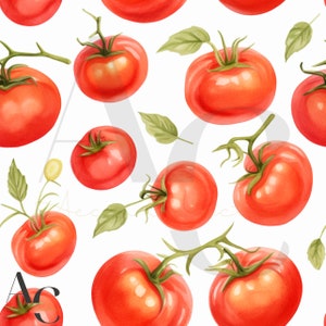 Vibrant Tomato Delight Digital Paper