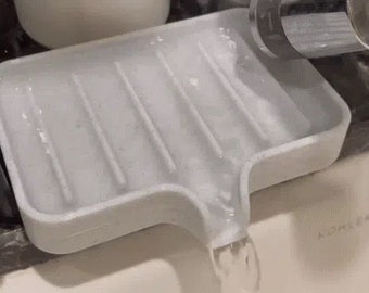 Modern Self-Draining Soap Dish: Bathroom & Kitchen Decor