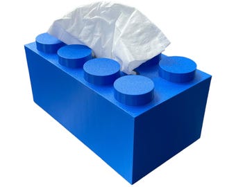 3D Printed Brick Tissue Box Cover: LEGO-Inspired, USA Made