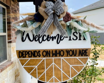 18" Diameter Welcome-ish Door Hanger