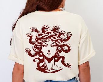 Medusa Snake Face Greek Mythology Medusa Gift Goddess Medusa Witchy Shirt Mythical Snake Crewneck Feminist Shirt Girl Power Resist Shirt