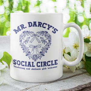 Kubek Jane Austen Duma i uprzedzenie Prezent Jane Austen Pan Darcy Kubek książkowy Kubek literacki Ledwo znośny Uparty upór Kubek do czytania