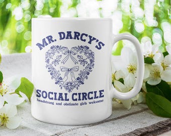 Jane Austen Mug Pride And Prejudice Mug Jane Austen Gift Mr Darcy Bookish Mug Literary Mug Barely Tolerable Obstinate Headstrong Reading mug