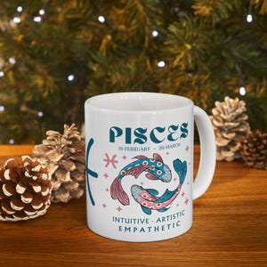 Pisces Ceramic Mug Pisces Gifts Pisces Birthday Gift Zodiac Coffee Tea Cup Astrology Gift Best Frind Gist Co Worker Gift Zodiac Pisces Mug
