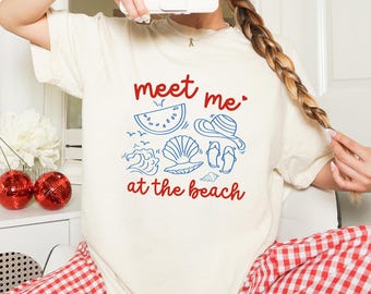 Meet Me At The Beach Summer Shirt Take Me To the Beach In My Summer Era Oceancore Fisherman Aesthetic Coconut Girl Oyster Shirt