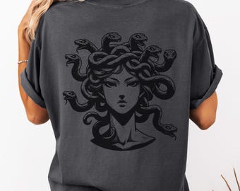 Medusa Snake Greek Mythology Goddess Medusa Witchy Shirt Mythical Snake Crewneck Feminist Shirt Girl Power Resist Shirt Angry Feminist