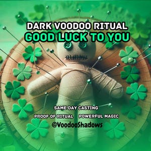 RITUAL DE BOA SORTE - Feitiço de sorte e fortuna - Feitiço de boa sorte - Lançamento no mesmo dia - Feitiço de fortuna - Feitiço de prosperidade - Magia negra Voodoo Luck
