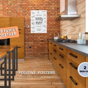 FAMILY RULES Positive Poster Motivational Wall Art, Encouragement, Keep the Family Harmony