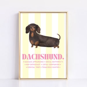 Dachshund Art Print | Sausage Dog Print | Doxie Lover Decor | Instant Download | Gift for Sausage Dog Mom | Wall Decor | Digital Download