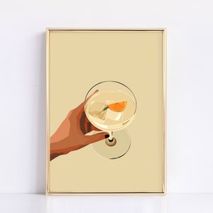 Neutral Cheers Spritz Print | Bar Cart Wall Decor | Cheers Cocktail Printable | Bar Accessories | Neutral Wall Art | Digital Download