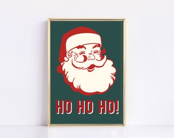 Santa Christmas Print | Santa Christmas Decor | Trendy Christmas Print | North Pole | Christmas Wall Art | Holiday Decor | Digital Print