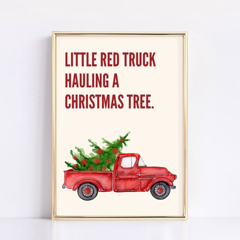 Red Truck Christmas Decor - Etsy