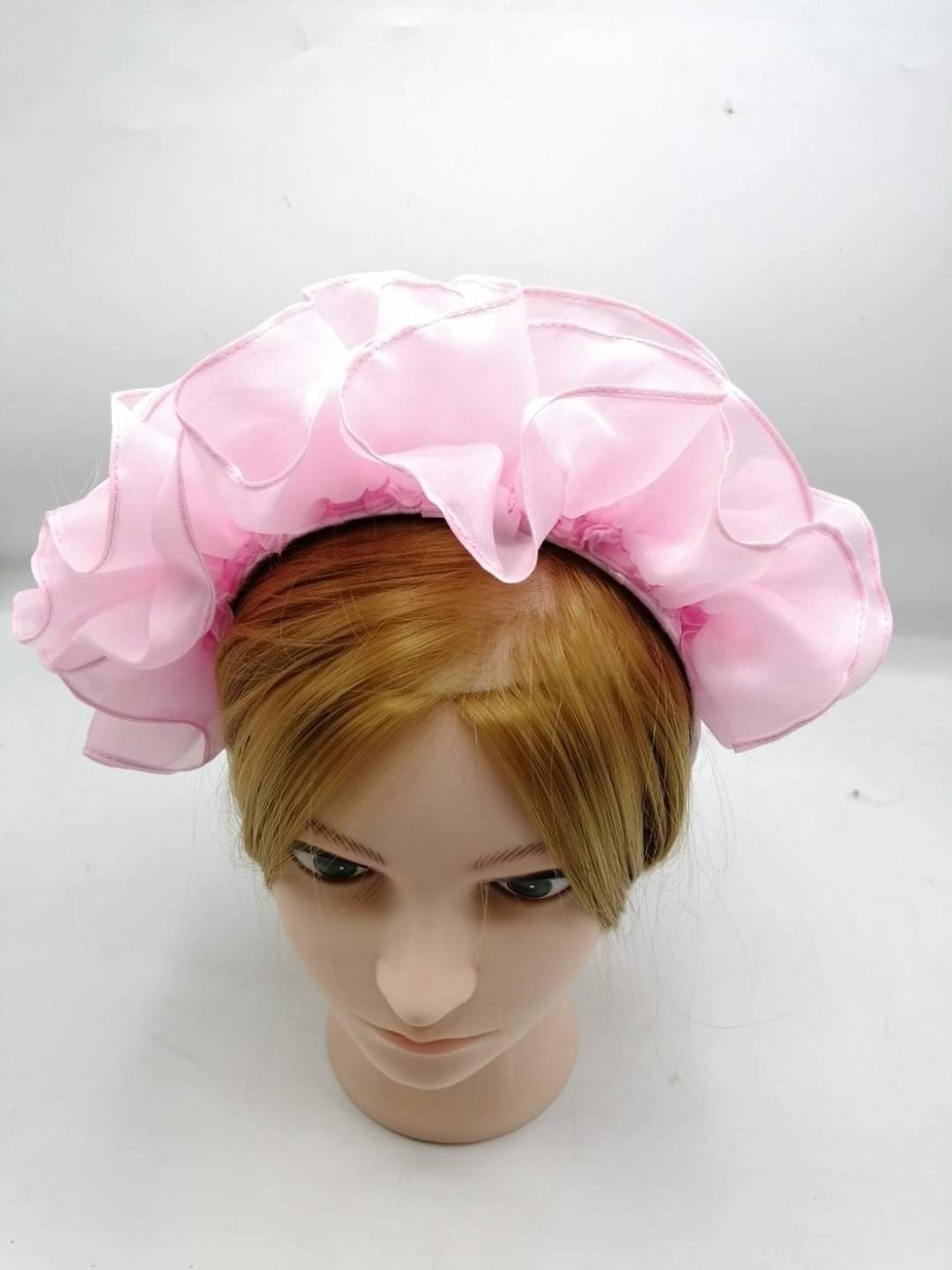Organza Ruffle Headband: Festive Fashion Headpiece - Etsy display picture 1
