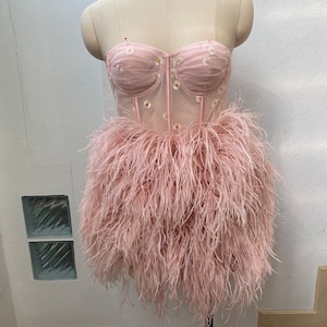 Blush Tulle Corset Top: Floral Bridal Separates