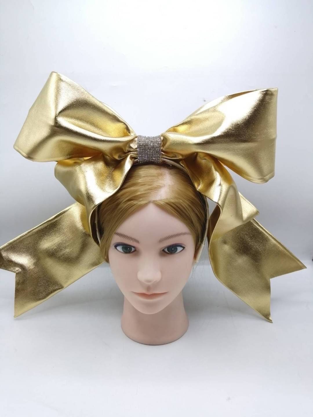 Gold Jumbo Bow Headband Unique Headbands for Bride Custom Hair Etsy