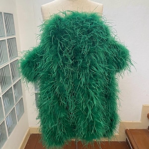 Green Dress With Fur - Etsy