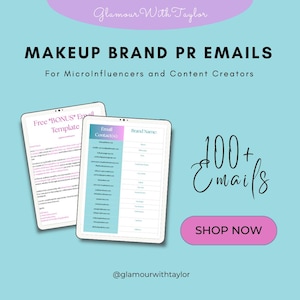 100+ Makeup Brand PR Emails for Influencers | Ultimate Contact List for Beauty Collaborations