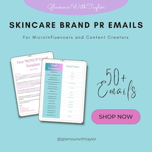 50+ Skincare Brand PR Contacts for Influencers | Essential Contact List for Beauty Collaborations