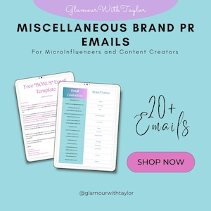 20+ Miscellaneous Brand PR Contacts for Influencers | Unique Contact List for Diverse Collaborations