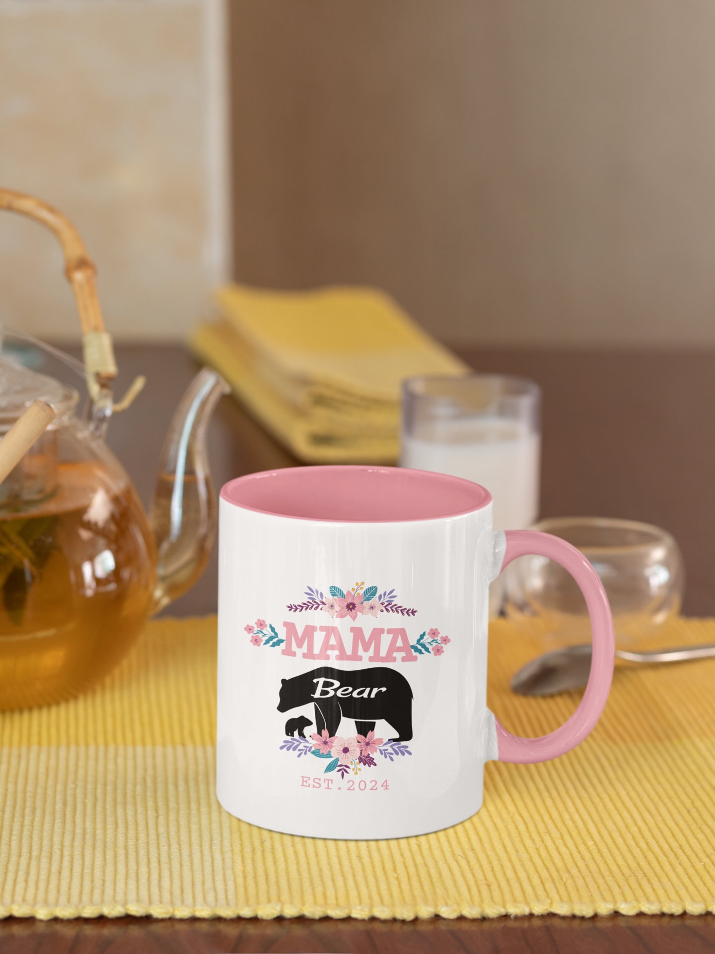 Personalized Mama Bear Mug, Personalized Grandma Bear Mug