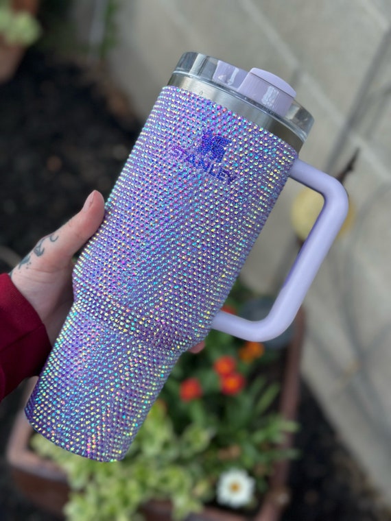 Purple Rhinestone Stanley Tumbler