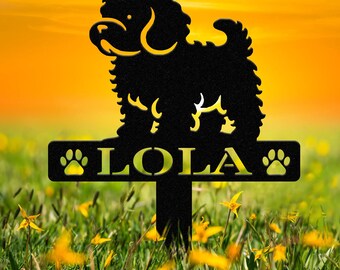 Personalized Cavapoo Dog Memorial Stake, Custom Dog Grave Marker, Outdoor Garden Decor, Metal Yard Art, Remembrance Gift, Pet Loss Gift