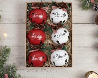 Custom Christmas Tree Ornament 2025, Personalized Jingle Bell Holiday Decoration, Festive Home Decor, Gift for Family