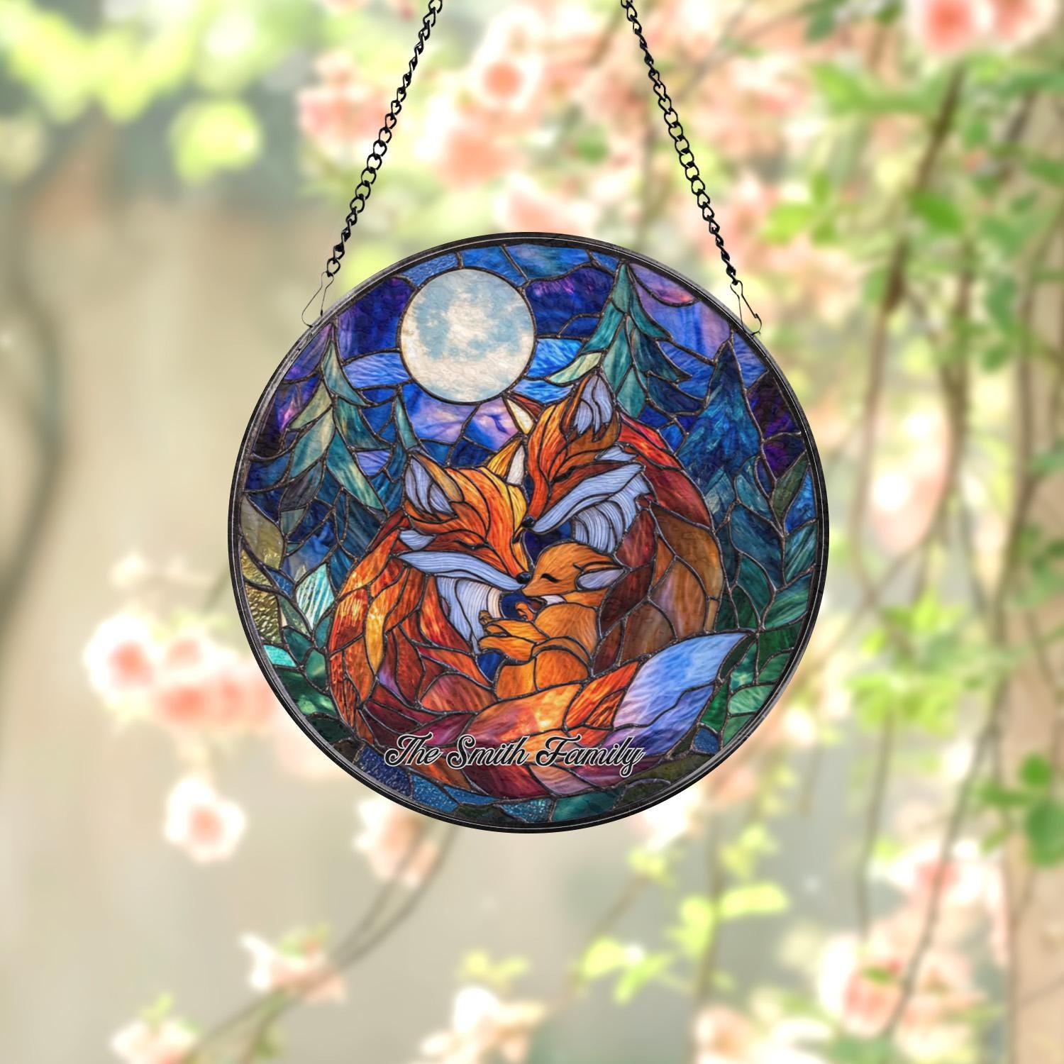 Red Cardinal Stained Glass Suncatcher, Cardinal Window Hanging