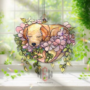 Personalized Ball Python Acrylic Suncatcher, Floral Snake Window Hanging, Reptile Lover Ornament, Custom Exotic Pet Gift bild 5