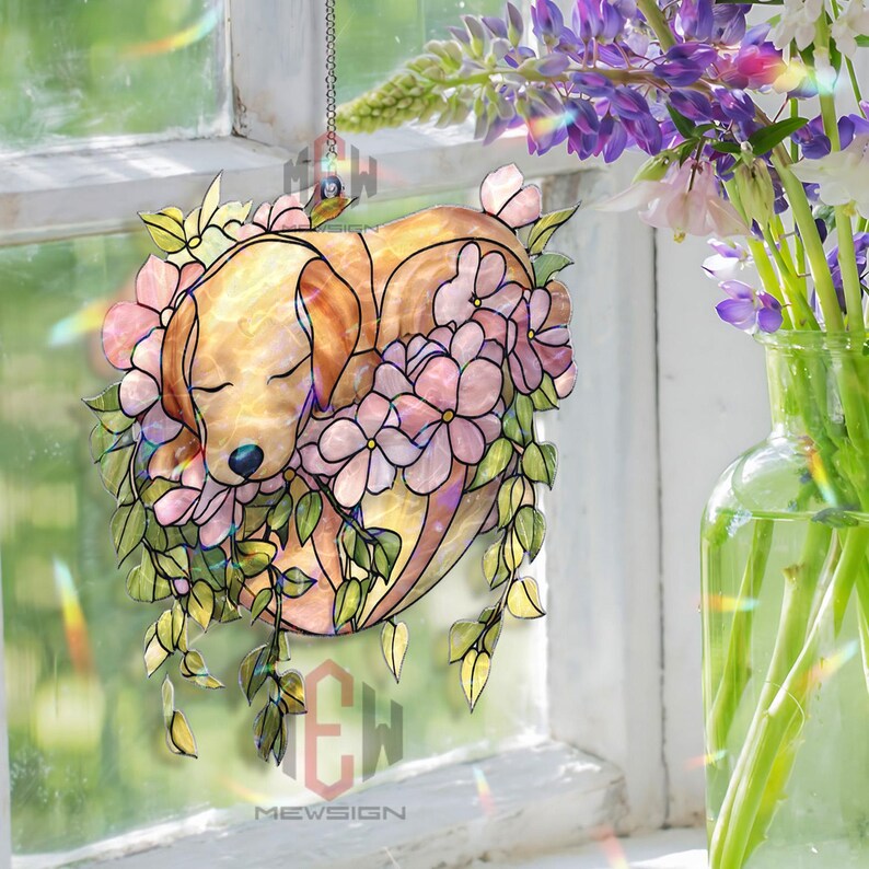 Personalized Ball Python Acrylic Suncatcher, Floral Snake Window Hanging, Reptile Lover Ornament, Custom Exotic Pet Gift bild 3