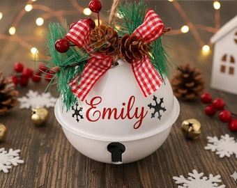 Personalized 2025 Jingle Bell Ornament, Custom Christmas Tree Decor, Holiday Gift Idea