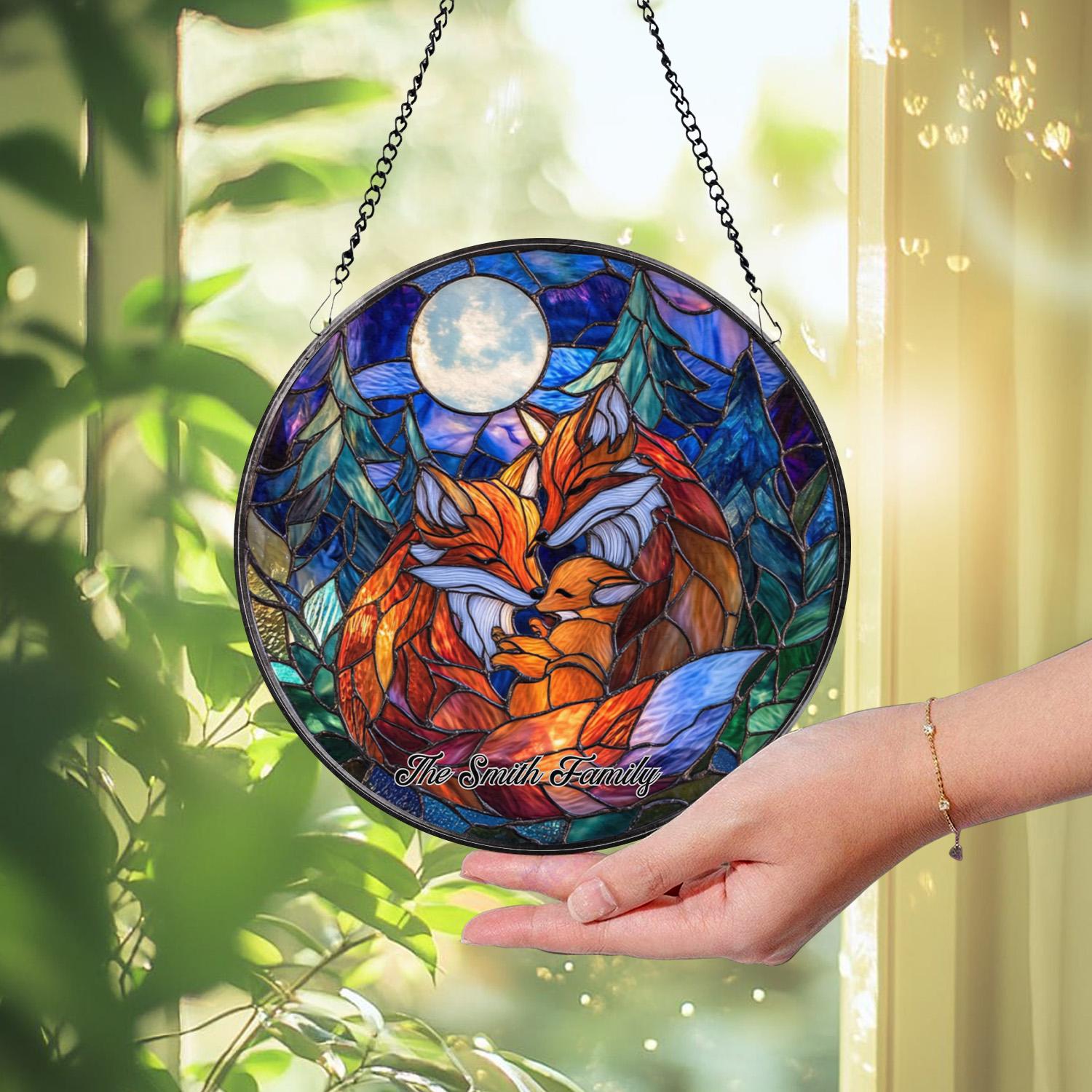 Red Cardinal Stained Glass Suncatcher, Cardinal Window Hanging