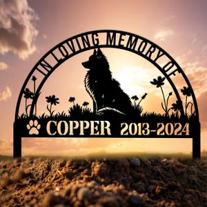 Personalized Samoyed Dog Memorial Garden Stake - Custom Metal Pet Grave Marker, Name Sign, Remembrance Decor, Sympathy Dog Loss Gift