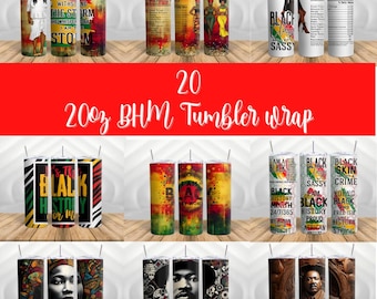 Black History tumbler wrap bundle| Black History month png| BHM png| Martin Luther King png| BLM| Black woman png| Black Queen Png